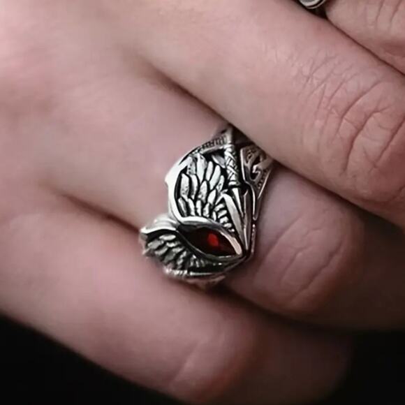 Fashion Viking Cubic Zirconia Rings Men Hip Hop Punk Jewelry Ring - Picture 7 of 9